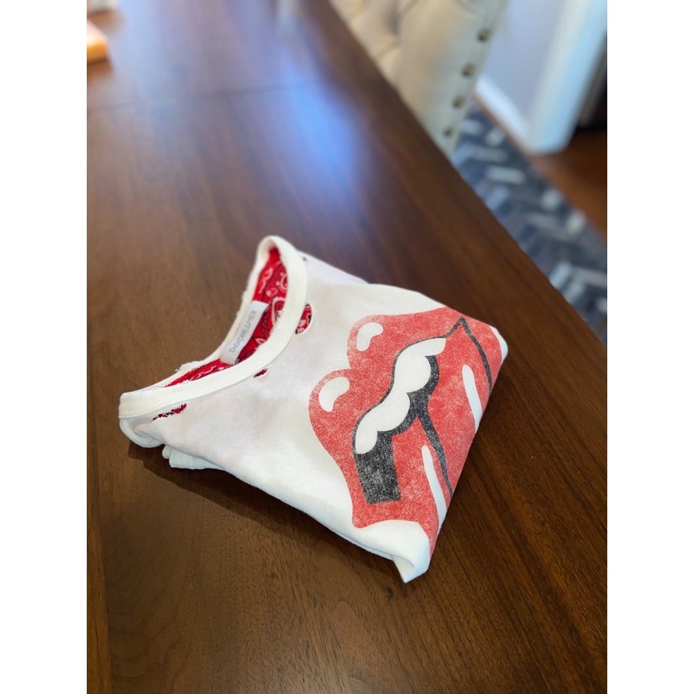 DAYDREAMER Rolling Stones 89 Tour Rebel Crop Tee White Small New women’s graphic - Picture 8 of 13